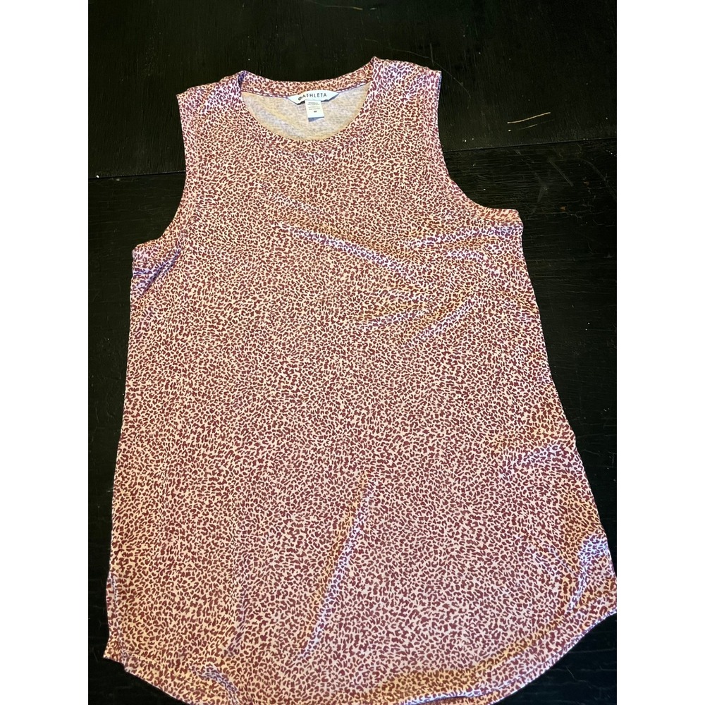 Athleta Leopard Print Sleeveless Tank Top Women's Size Medium‎
